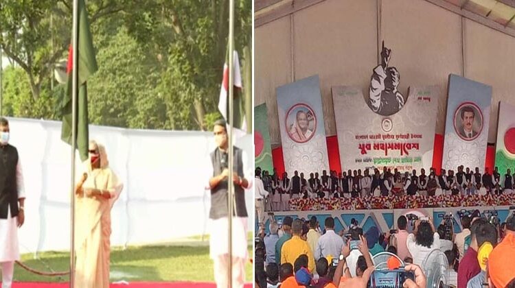 যুবলীগ মহাসমাবেশের উদ্বোধন করলেন প্রধানমন্ত্রী