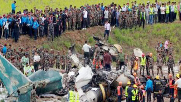 নেপালের কাঠমান্ডুতে বিমান বিধ্বস্ত হয়ে ১৮ জন নিহত