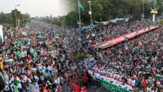এবার ফিলিস্তিনিদের পাশে পাকিস্তান, রাজপথে লাখো মানুষের ঢল
