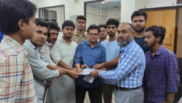 পবিপ্রবি’তে ছাত্ররাজনীতি বহালের দাবিতে  স্মারক লিপি প্রদান 