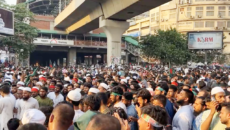 আ.লীগ নিষিদ্ধের দাবিতে শাহবাগ অবরোধ